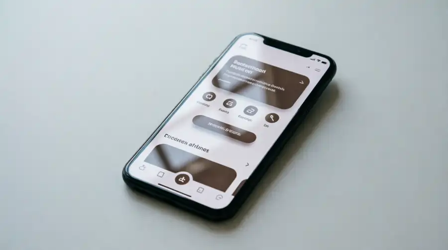 Современный мобильный UI на смартфоне