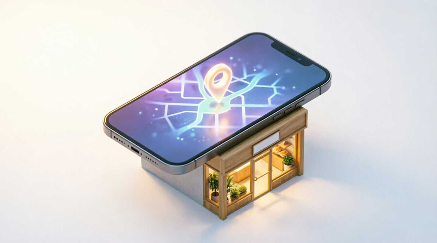 3D-иллюстрация смартфона, отображающего голографическую карту 3D-иллюстрация смартфона, отображающего голографическую карту